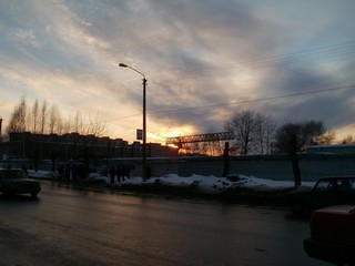 Мартовский закат, ул.Лепсе (Дмитрий Зонов)