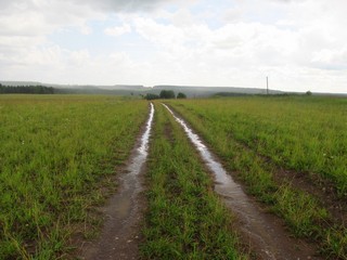 Летний дождь, дорога к б/д Слоты (Дмитрий Зонов)