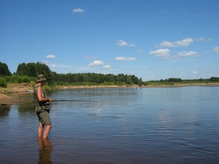 Туристы у устья Рычажного (Дмитрий Зонов)