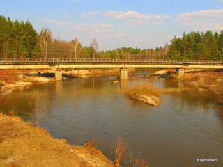 Кундыш 2009.С автомобильного моста - мост железнодорожный. (V.Yarochenko)