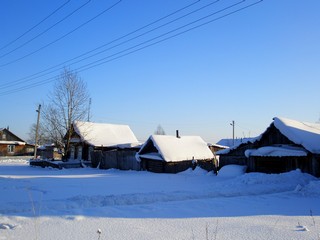 Houses in the little russian town (Пеккалайнен)