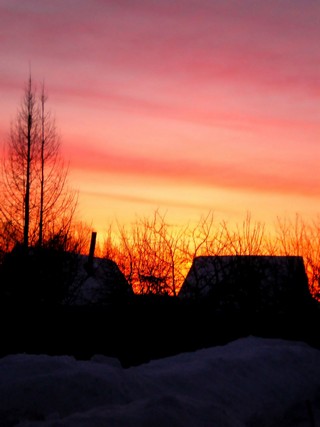 Деревня Липовка (Бытовик). Закат. (Бэн из Удмуртии. Ben from Udmurtia.)