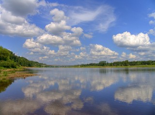 Вид на мост через Вятку от р. Пятериха (Сергей К)