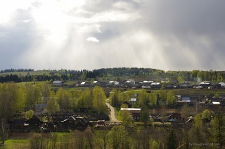 Вид с холма на деревню Большая Кивара. The view to Bolshaya Kivara village from the hill. (Александр Кирилюк)