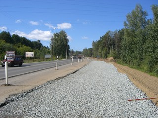 Реконструкция дороги в поселке Октябрьский, июль 2012 (Алексей Сайтеев)