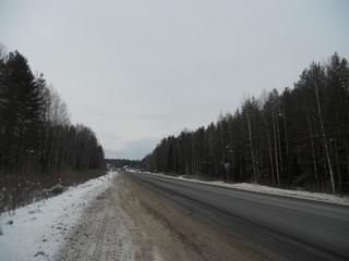 Дорога Киров-Сыктывкар перед развилкой на Орлов (Andrey Ivashchenko)