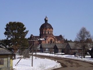 Село Соловецкое и Богородицкая церковь, 1908 г. (Дмитрий Зонов)