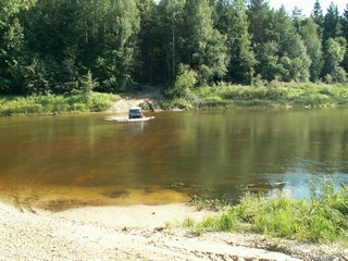 ford through the river B. Kokshaga (viktor drobot)
