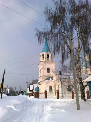 Церковь в Кокшайске. Зима 2008 года. (Максим Щербаков)