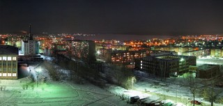Панорама Воткинска. Вид на Воткинский пруд. Школа №7. (Eugene Sky)