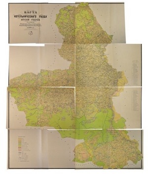 Карта Котельнического уезда 1893 года