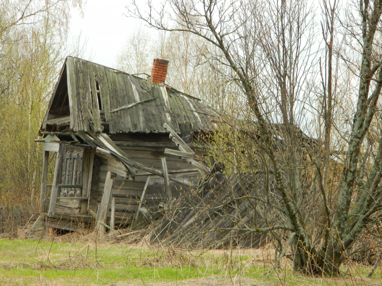 Старый домик стоял на самом краю деревни