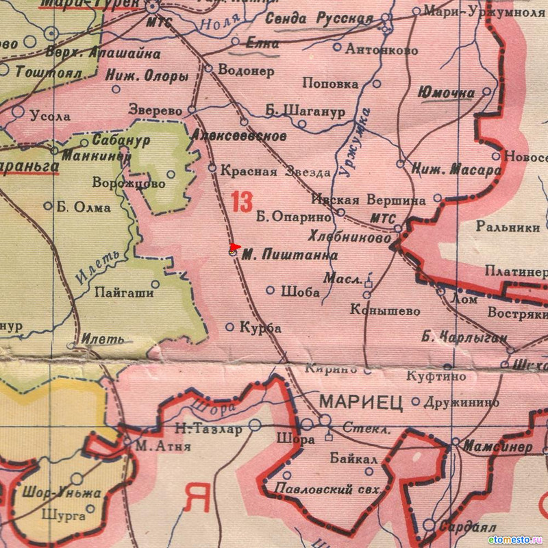 Карта М. Пиштанка