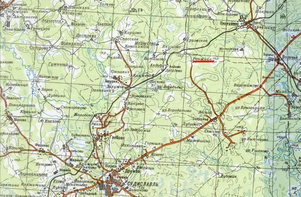 Карта судиславского района костромской области подробная с деревнями
