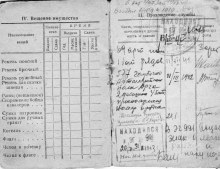 Олюшин Иван Никонорович военный билет document