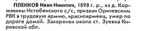 Книга Памяти стр.207 Пленков Иван Никитич