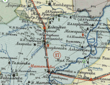 Фрагмент карты местности Мензелинского уезда Уфимской губернии, 1912 г. map_fragment
