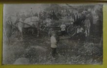 Фото первого колхозного обоза с хлебом государству (колхоз "Красная Этна", д. Такашур). 1930-е гг. Фото хранится в Кильмезском районном краеведческом музее old_photo