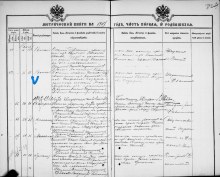 Метрическая книга с записью о рождении Козырева Романа Яковлевича document