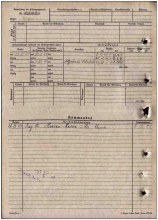 Документ о военнопленных (оборот). document