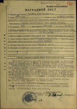 Наградной лист на орден Отечственной войны II степени document