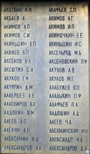 Мемориальная плита с именем Алалыкина П.Ф.