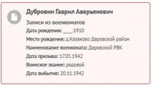 Дубровин Г.А. Запись из военкомата document